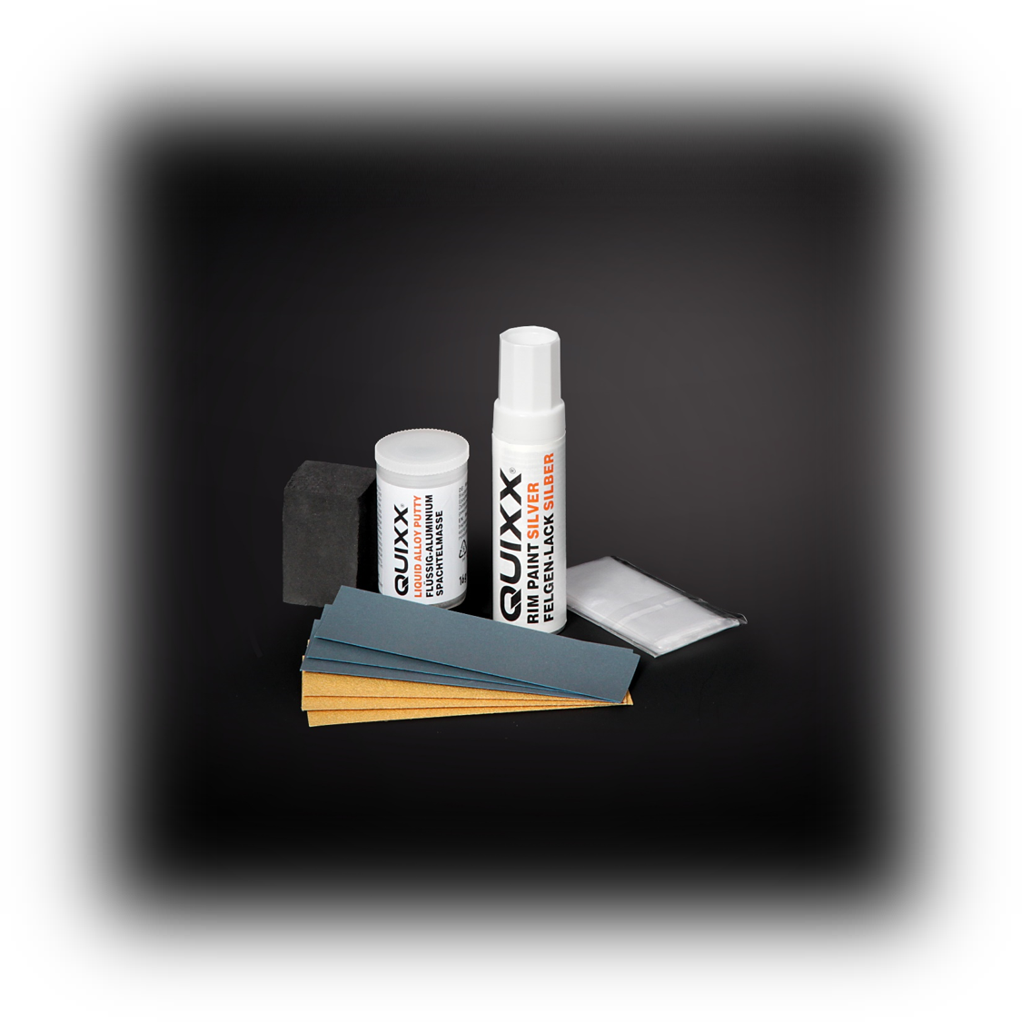 Kit de réparation de jantes pour voiture (couleur Noir)