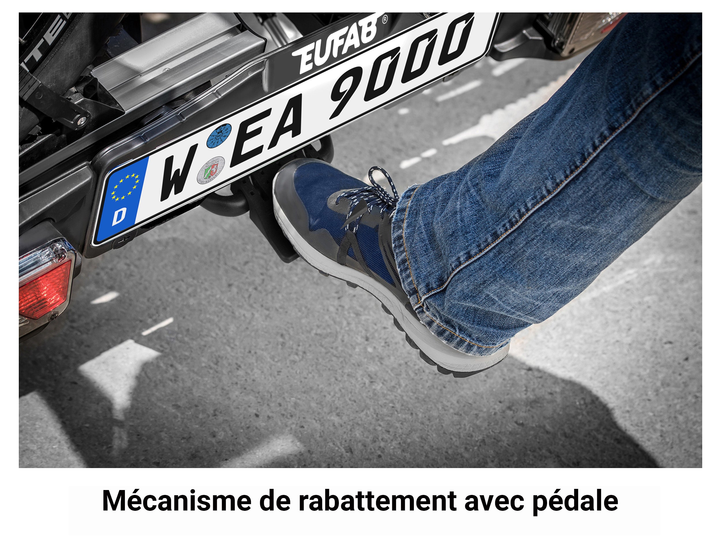 Porte-vélos 3 vélos plateforme pliable et basculant PREMIUM III - EUFAB