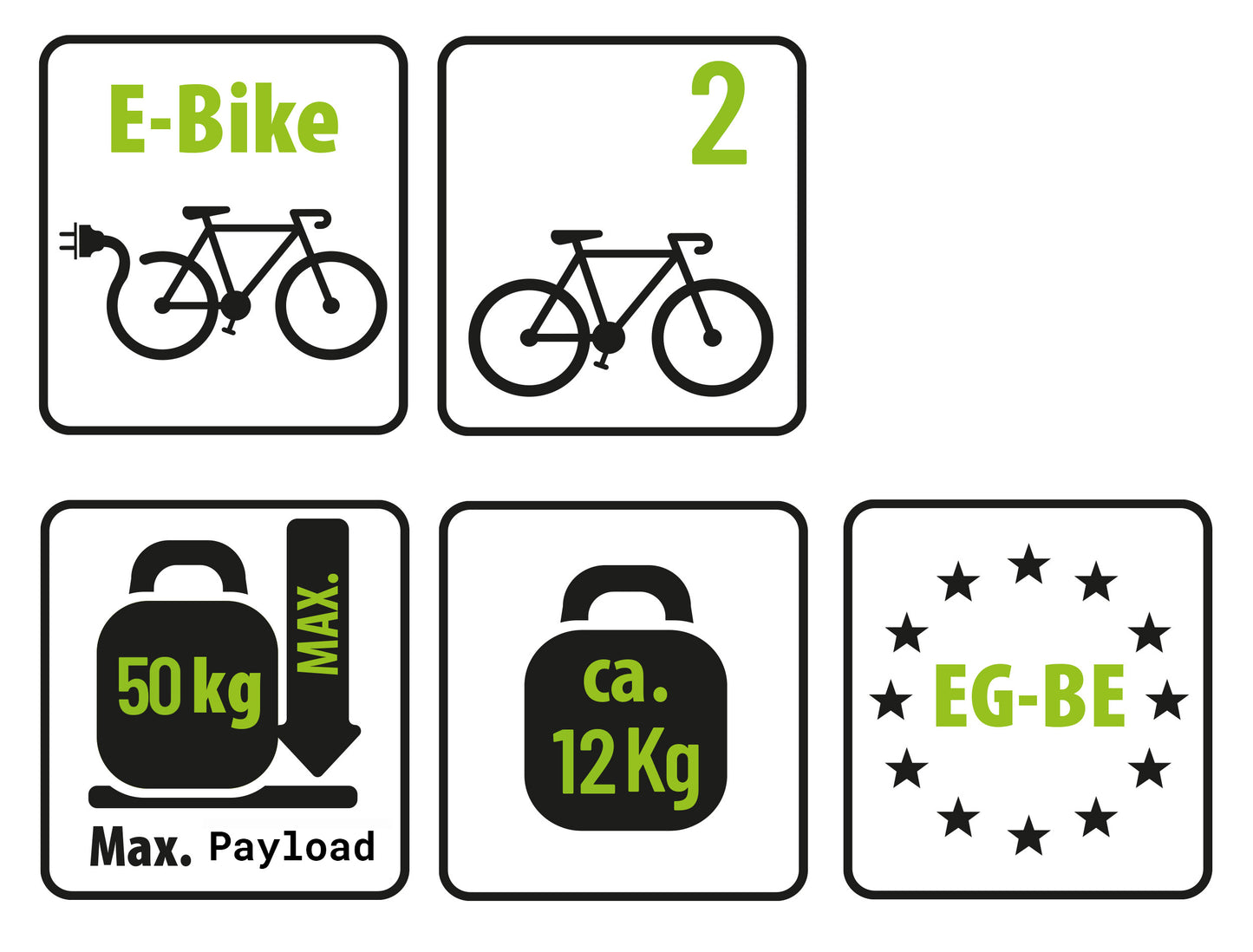 Porte-Vélos 2 Vélos CROW BASIC - EUFAB
