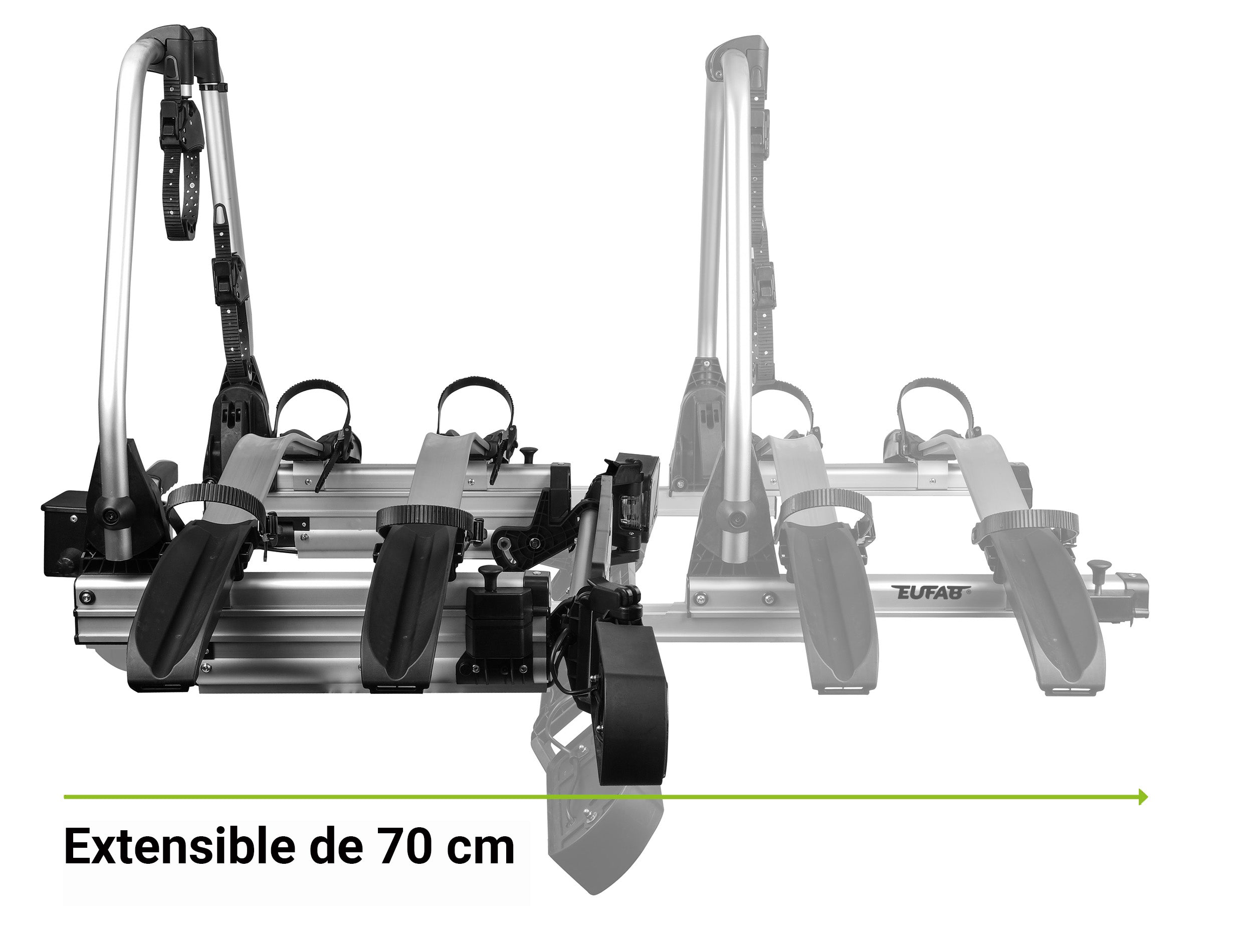 Porte-vélos 2 vélos plateforme SD260 LAS Spécial Portes battantes Fourgon