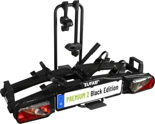 Porte-vélos 2 vélos PREMIUM II BLACK Edition pliable et basculant - EUFAB