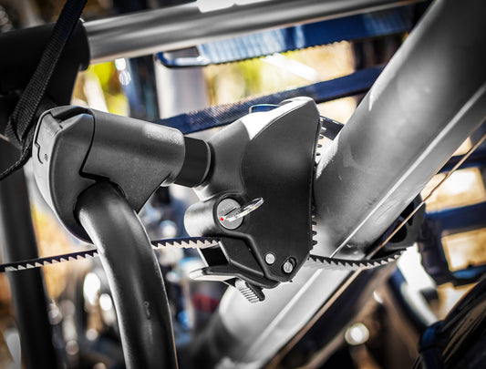 Porte-vélo EUFAB: Fixe-cadre Court Amovible Noir Ø 25 + 30 mm Antivol avec Collier de serrage - Porte-vélos EUFAB