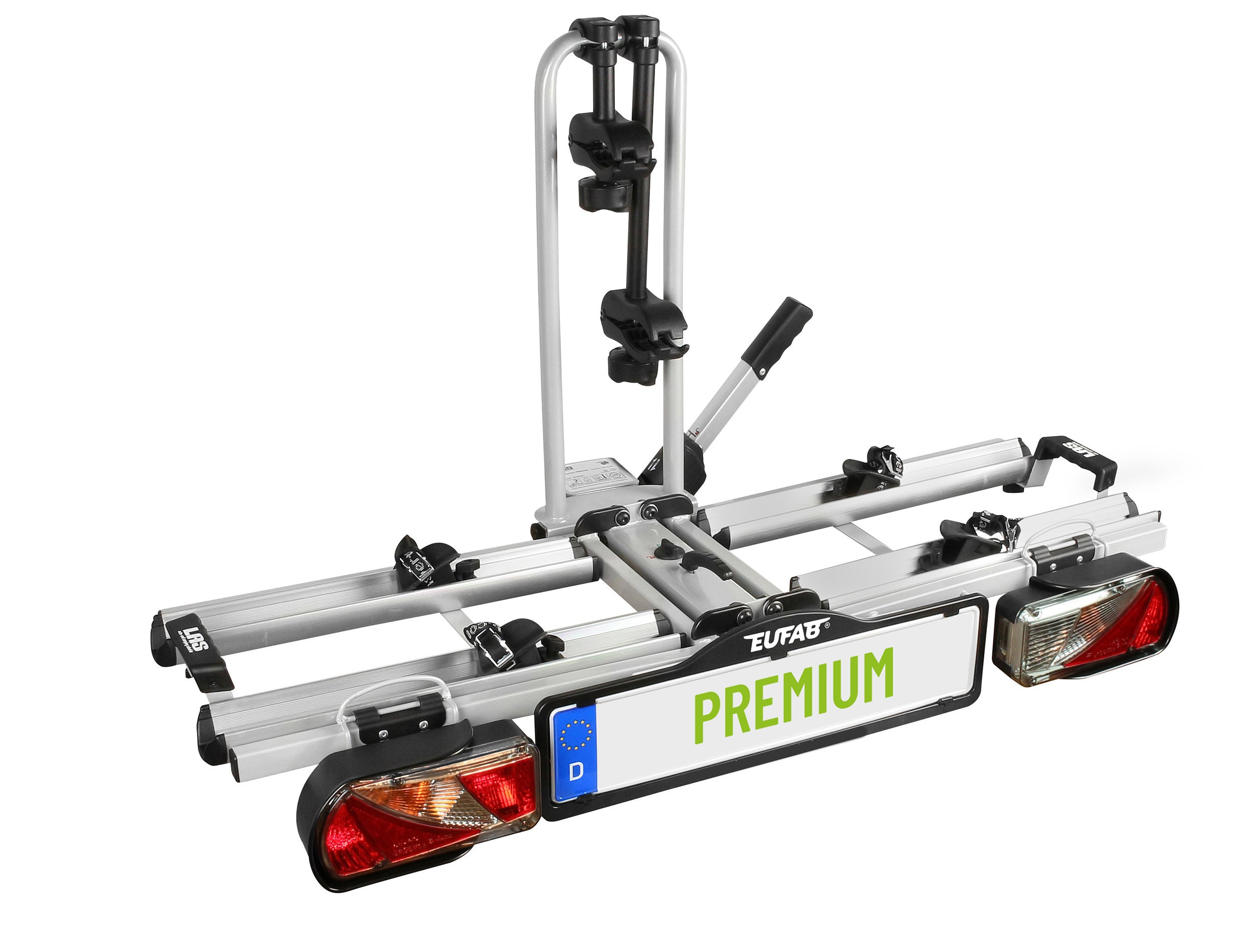 Porte-vélos 2 vélos sur attelage PREMIUM pliable et basculant - EUFAB