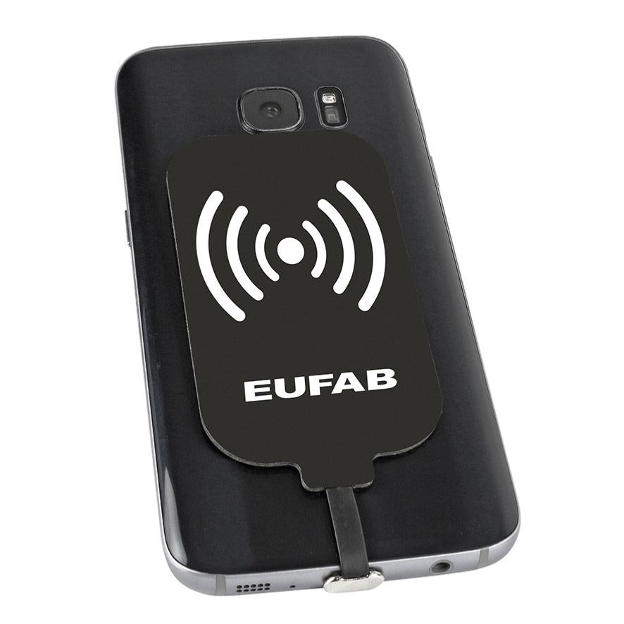 Adaptateur EUFAB pour Micro USB-B avec chargeur à induction sans fil inversée