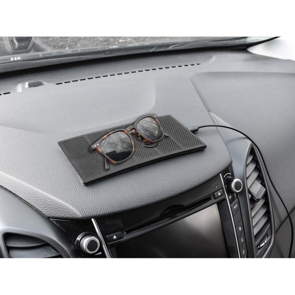 Tapis antidérapant EUFAB avec chargeur sans fil et récepteur adaptable sur Micro USB-B