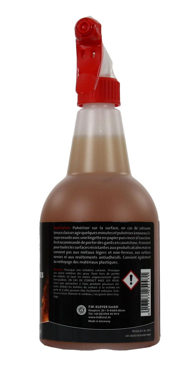 Spray Nettoyant pour cheminées et Fours BALLISTOL 750 ml