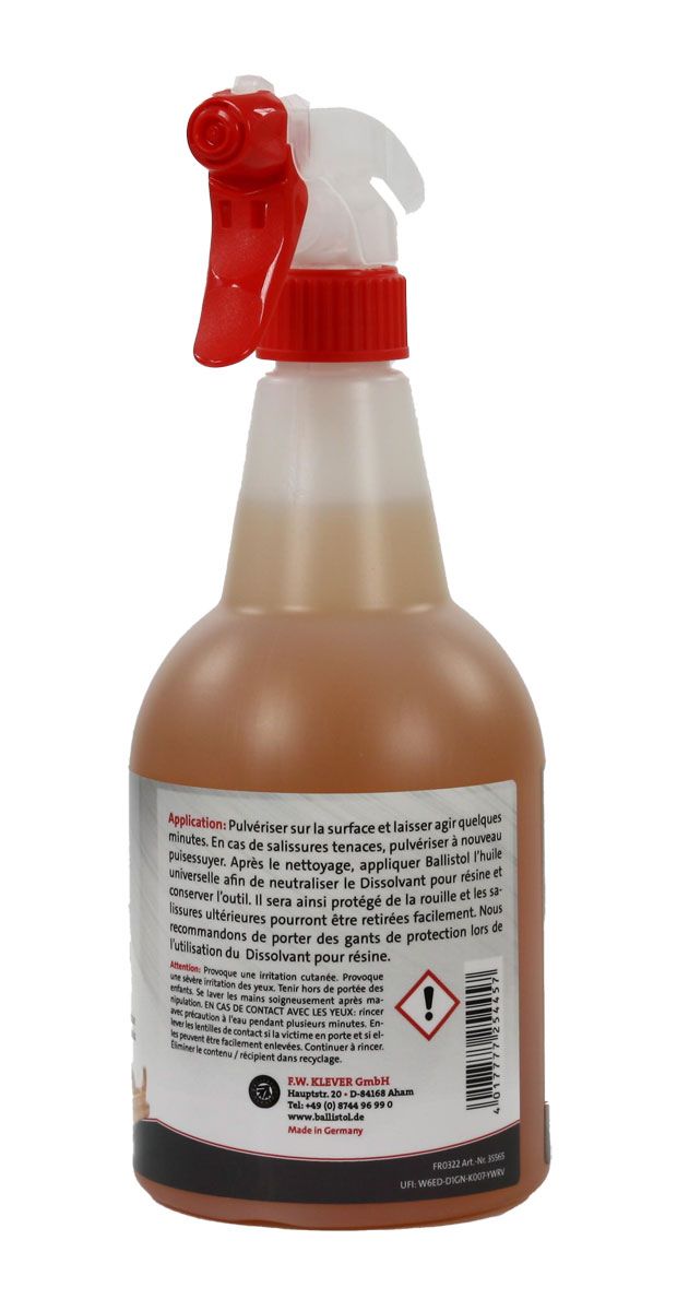 Spray Dissolvant pour résine BALLISTOL 750 ml