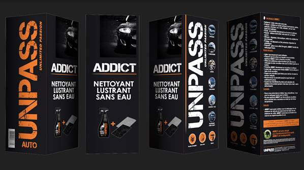 UNPASS ADDICT sans eau 750ml + Microfibre pour véhicule