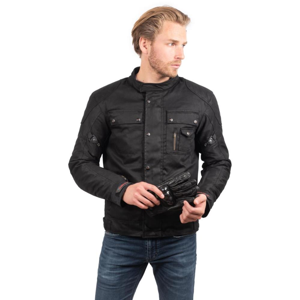 Blouson de Moto Homme R-SPIRIT Rider-Tec Wax Noir