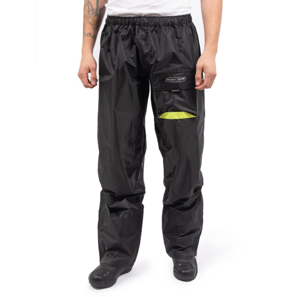 Pantalon de Moto Homme Rain Pants One Rider-Tec Noir & Jaune