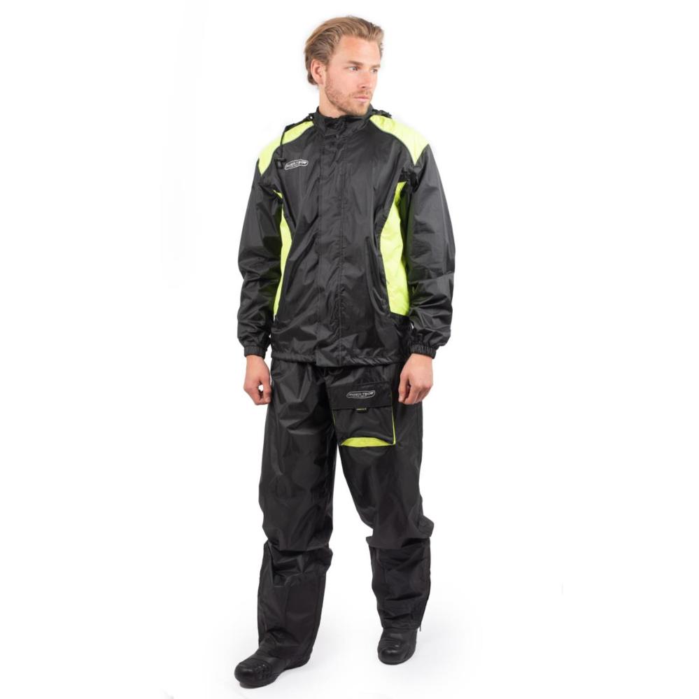 Pantalon de Moto Homme Rain Pants One Rider-Tec Noir & Jaune