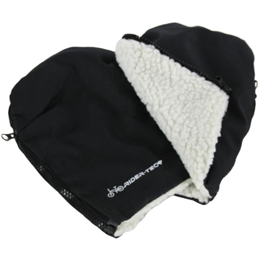 Manchons de vélo "Hand Muff" imperméables et chauds noirs Rider-Tec