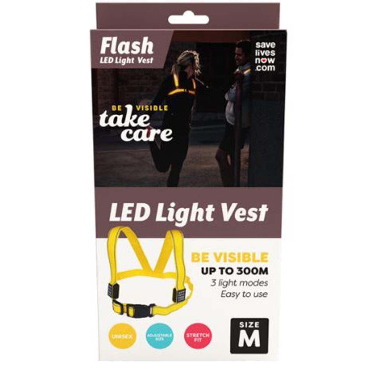 Harnais lumineux à LED LIGHT pour Vélo et Running - Taille L