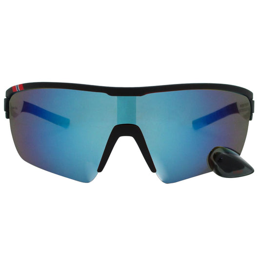 Lunettes Montures Noires Revo Bleu avec rétroviseur