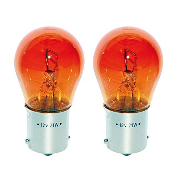 2 Ampoules 12V 21W BAU15S orange