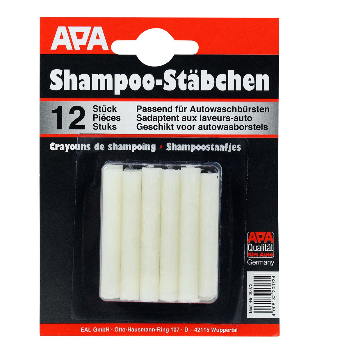 Bâtonnets de shampoing pour brosse de lavage de voiture