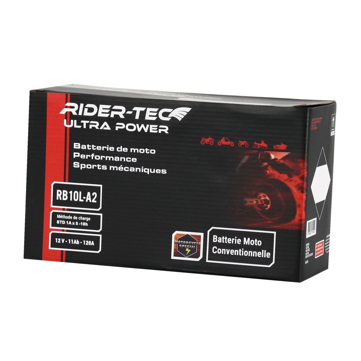 Batterie Moto RB10L-A2 Conventionnelle 12V 11Ah 120A