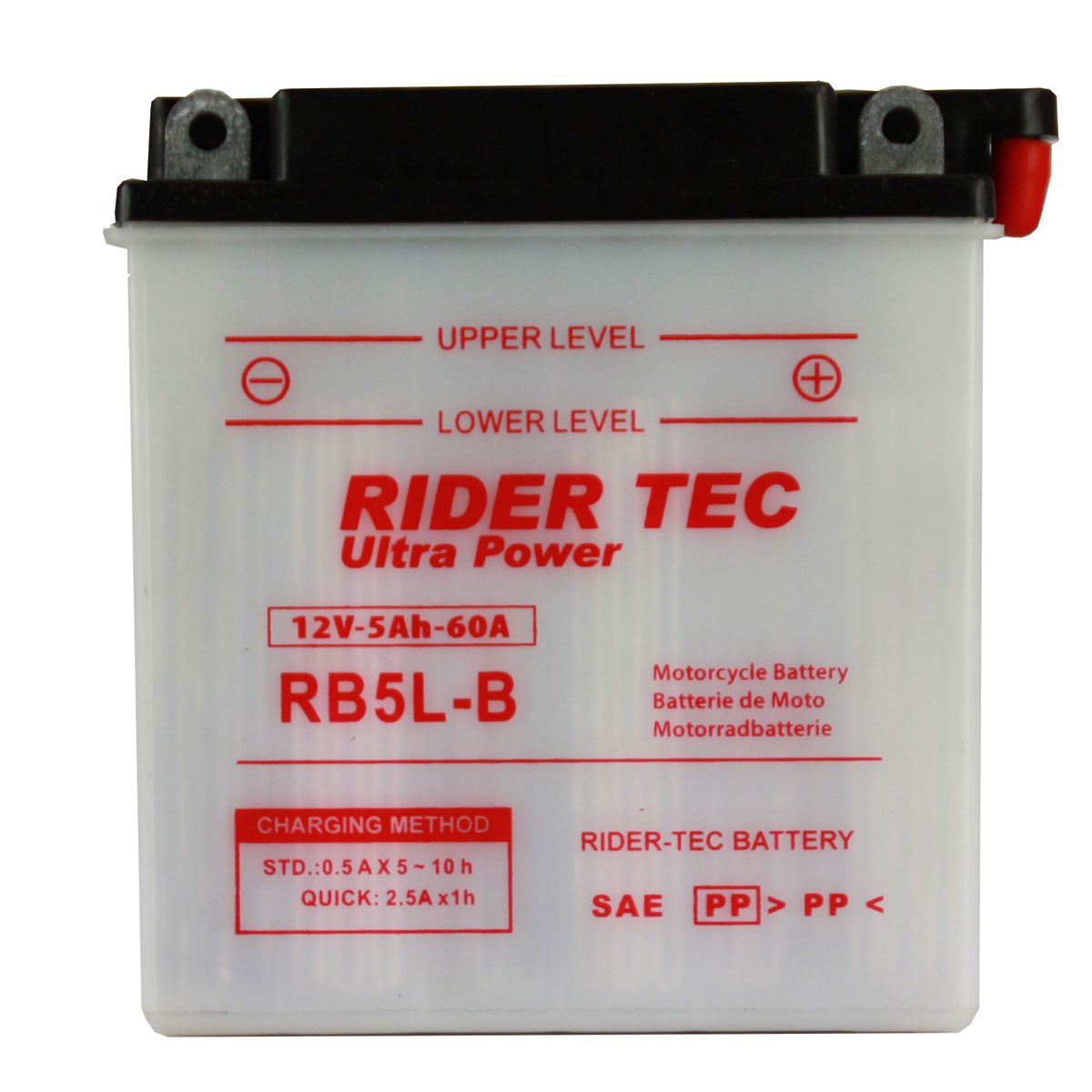 Batterie Moto RB5L-B Conventionnelle 12V 5Ah 60A