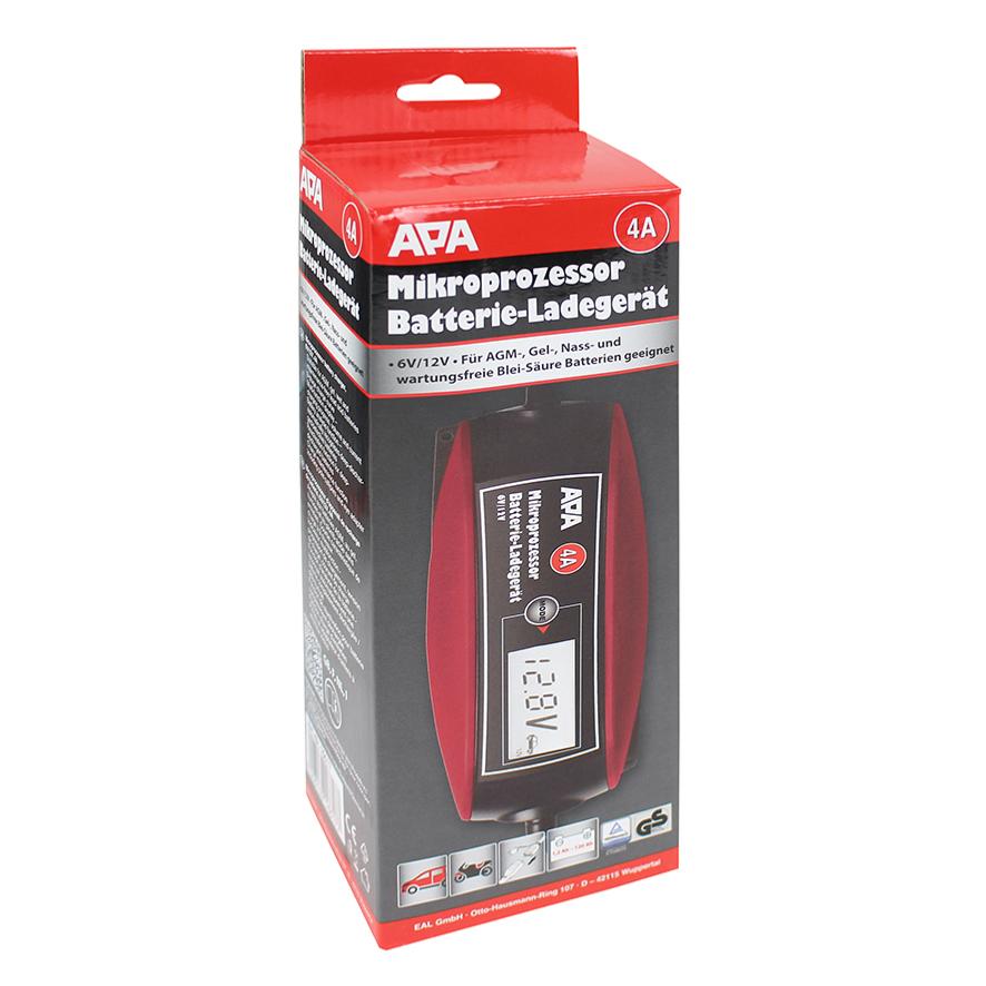 Chargeur de batterie 6/12V 4A pour Moto et Auto