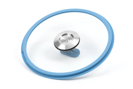 Couvercle empilable en verre bleu, diamètre 24 cm - Cookvision