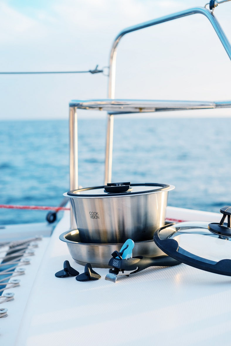 Couvercle gourmet en verre noir, diamètre 28/24 cm - Cookvision