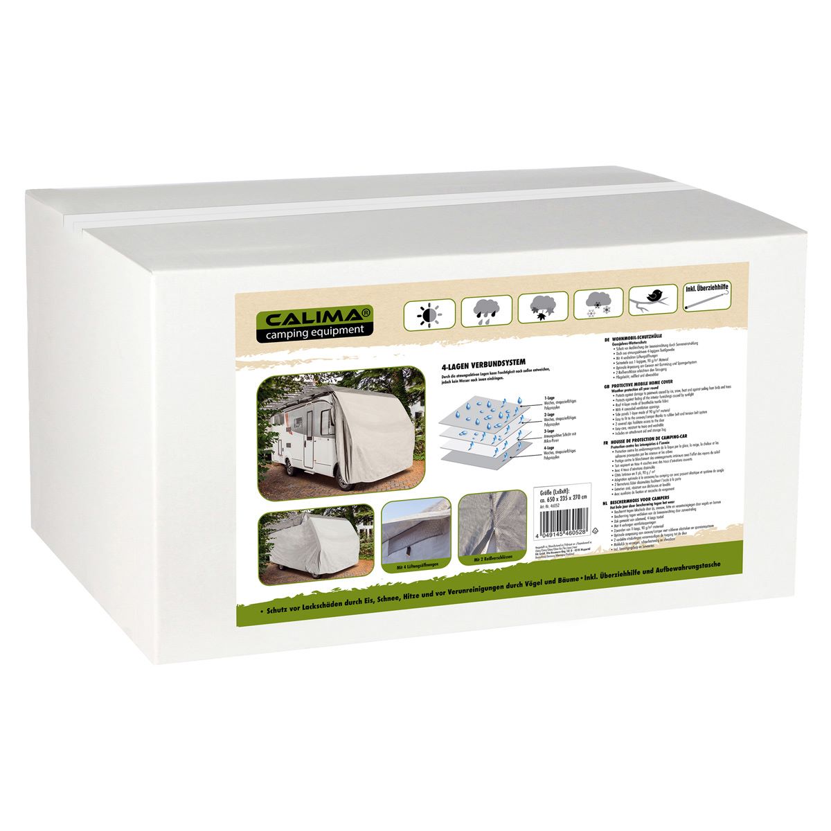 Housse de protection pour camping-car 650x235x270cm