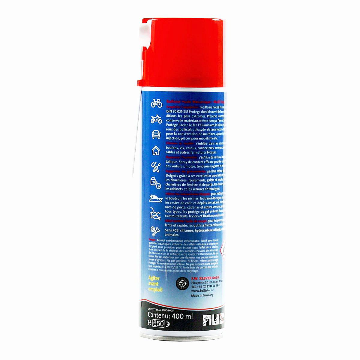 Spray Huile d'atelier multi-usage BALLISTOL 400 ml