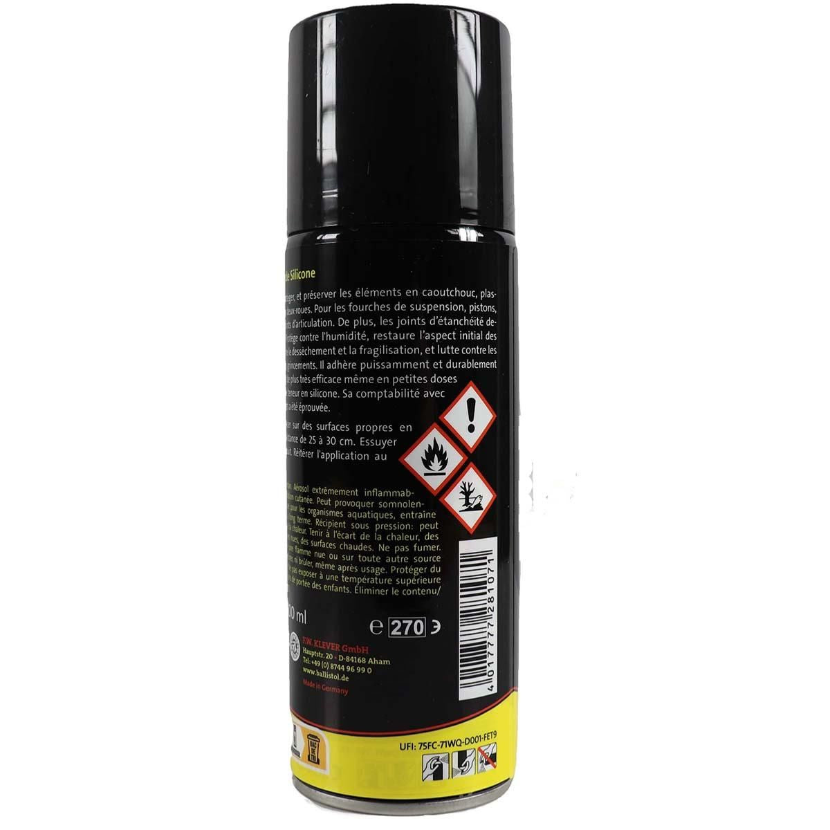 Spray Huile de silicone pour Vélo BALLISTOL 200 ml