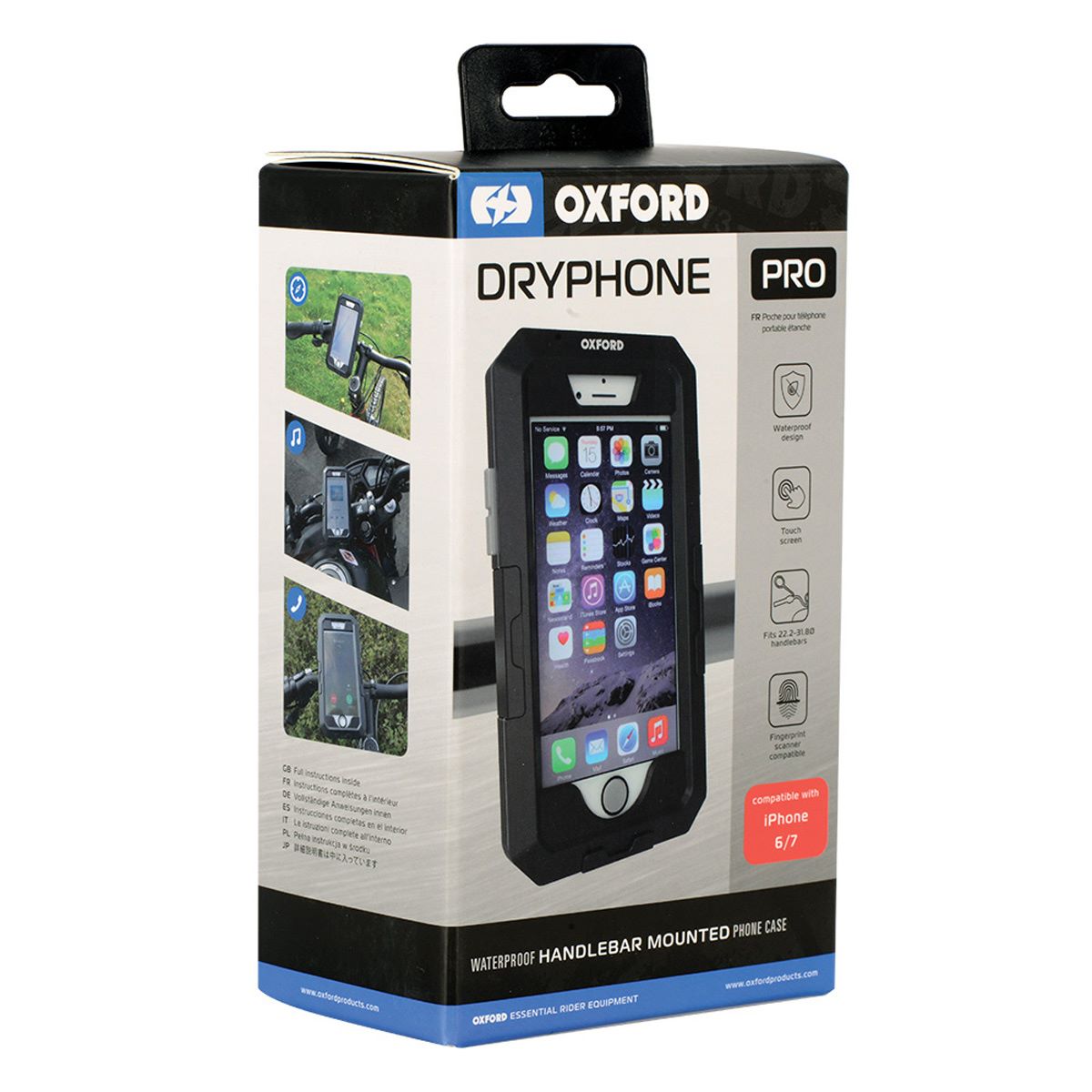 Étui étanche OXFORD Protège iPhone 6/6S/7/8 pour guidon de vélo