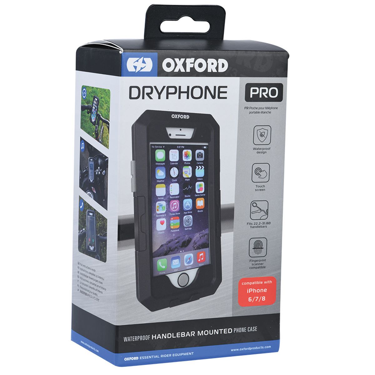 Étui étanche OXFORD Protège iPhone 6+/7+/8+ pour guidon de vélo