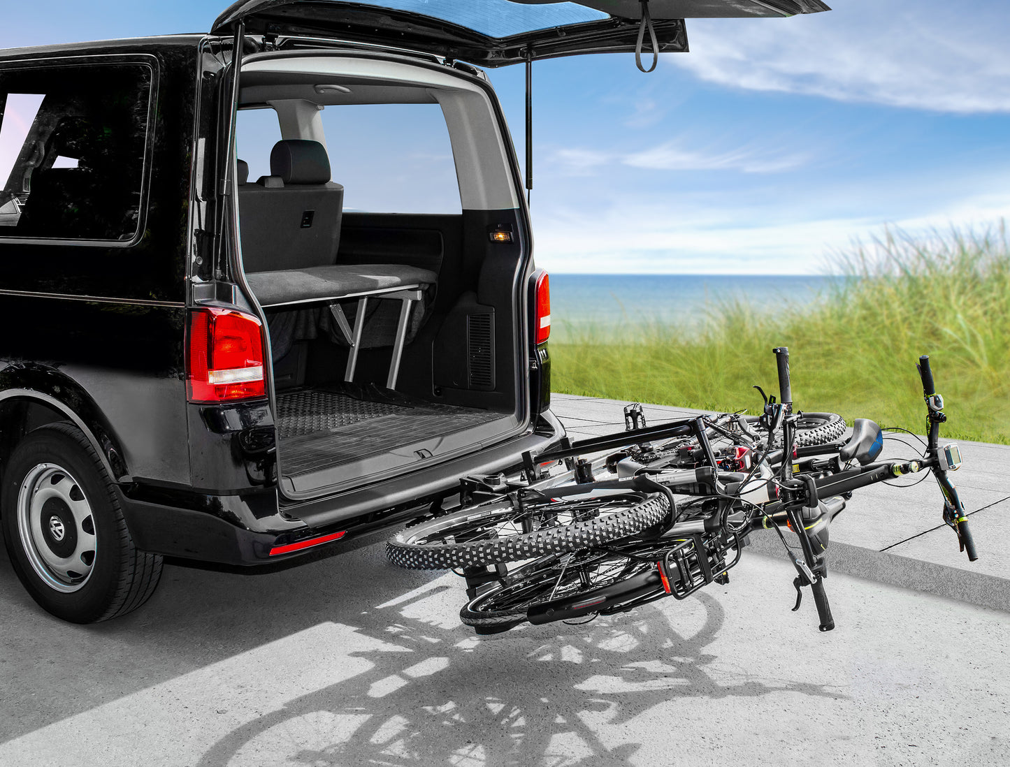 Porte-vélos 2 vélos PREMIUM II PLUS spécial grand hayon - EUFAB