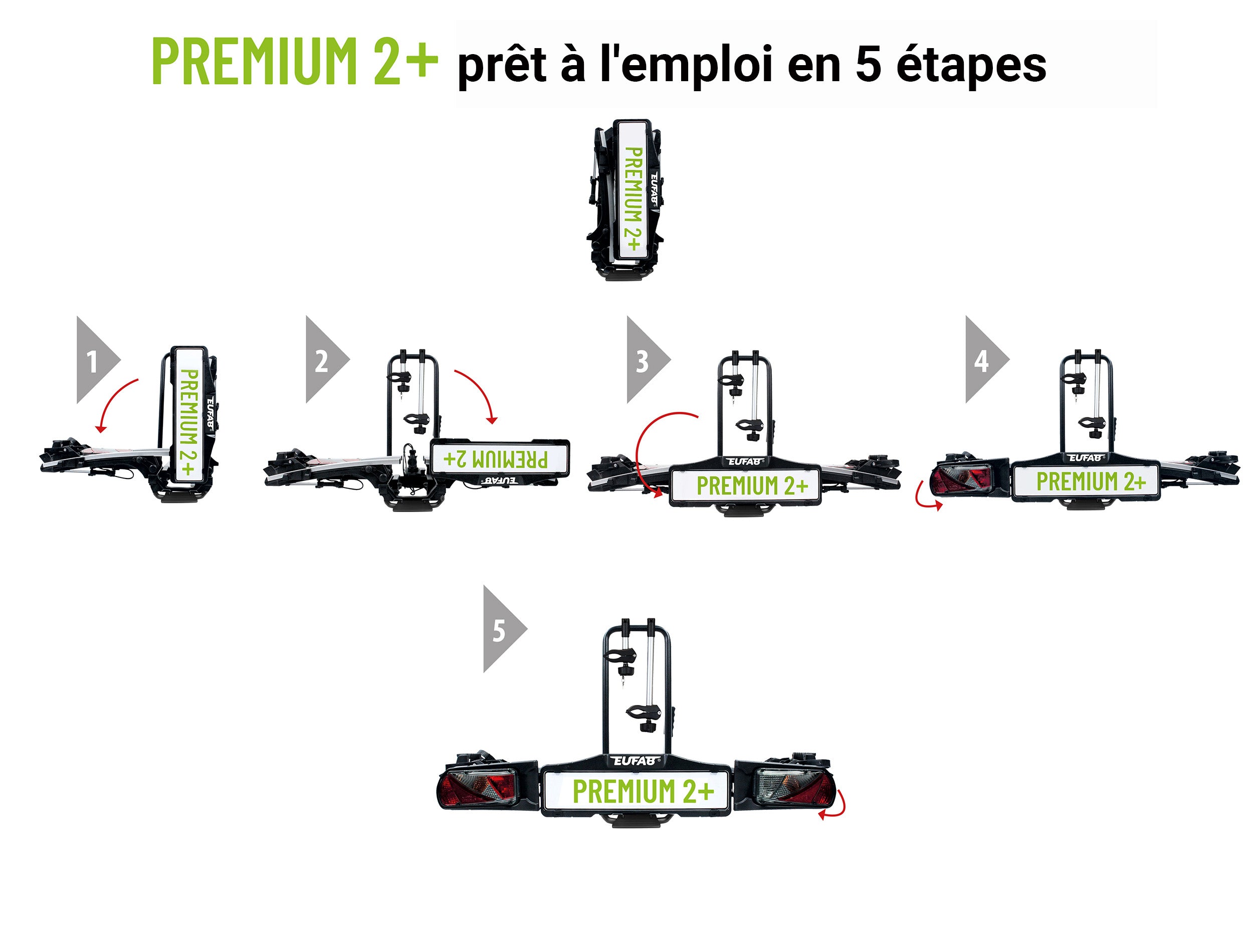 Porte-vélos 2 vélos PREMIUM 2 PLUS T5