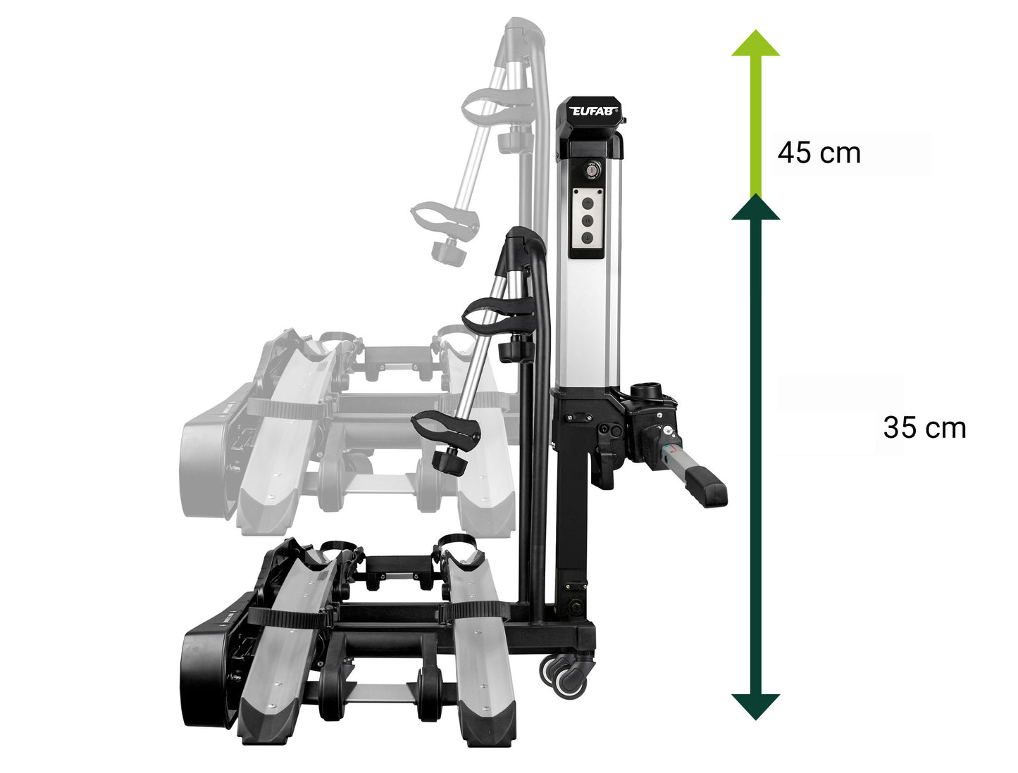Porte-vélos 2 vélos avec système de levage électrique Bike Lift V2 - EUFAB