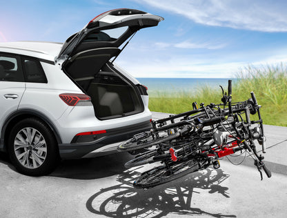 Porte-vélos 3 vélos sur attelage plateforme basculant AMBER 3 - EUFAB