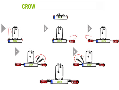 Porte-vélos 2 vélos sur attelage CROW - EUFAB