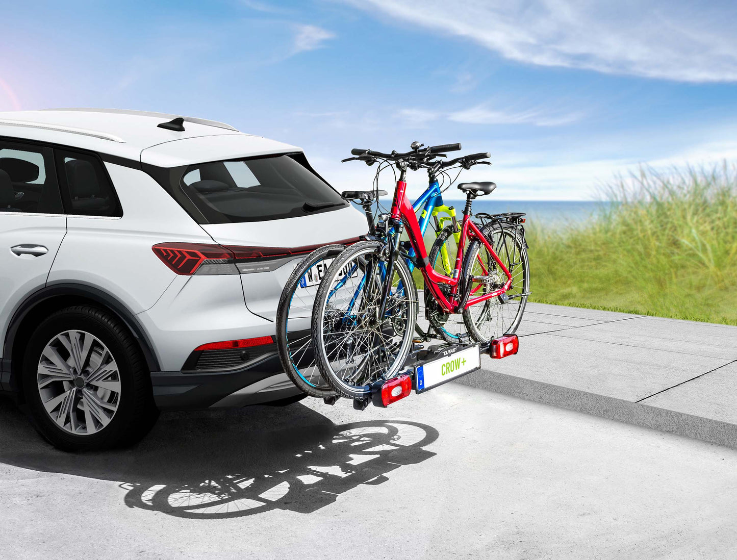 Porte-vélos 2 vélos basculant sur attelage CROW PLUS - EUFAB