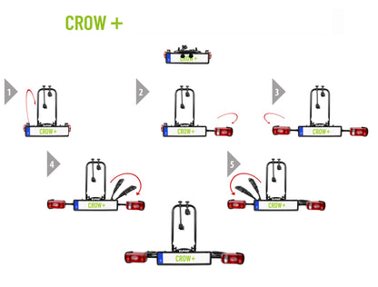 Porte-vélos 2 vélos basculant sur attelage CROW PLUS - EUFAB