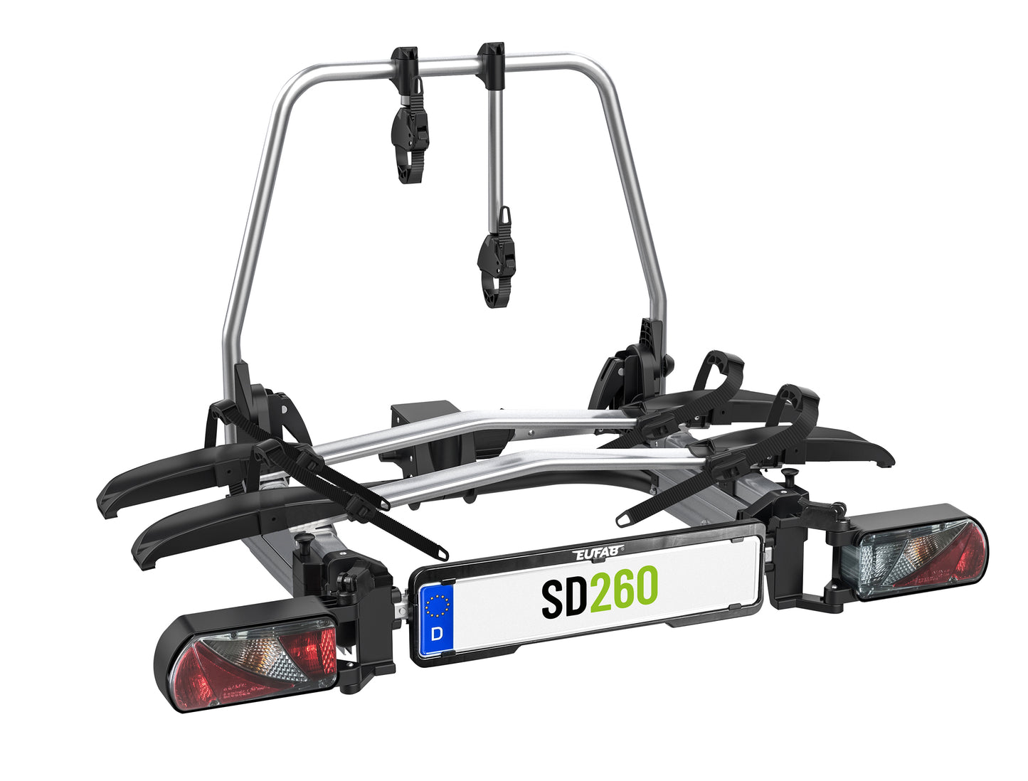 Porte-vélos 2 vélos spécial Portes battantes Fourgon SD260 Silver - EUFAB