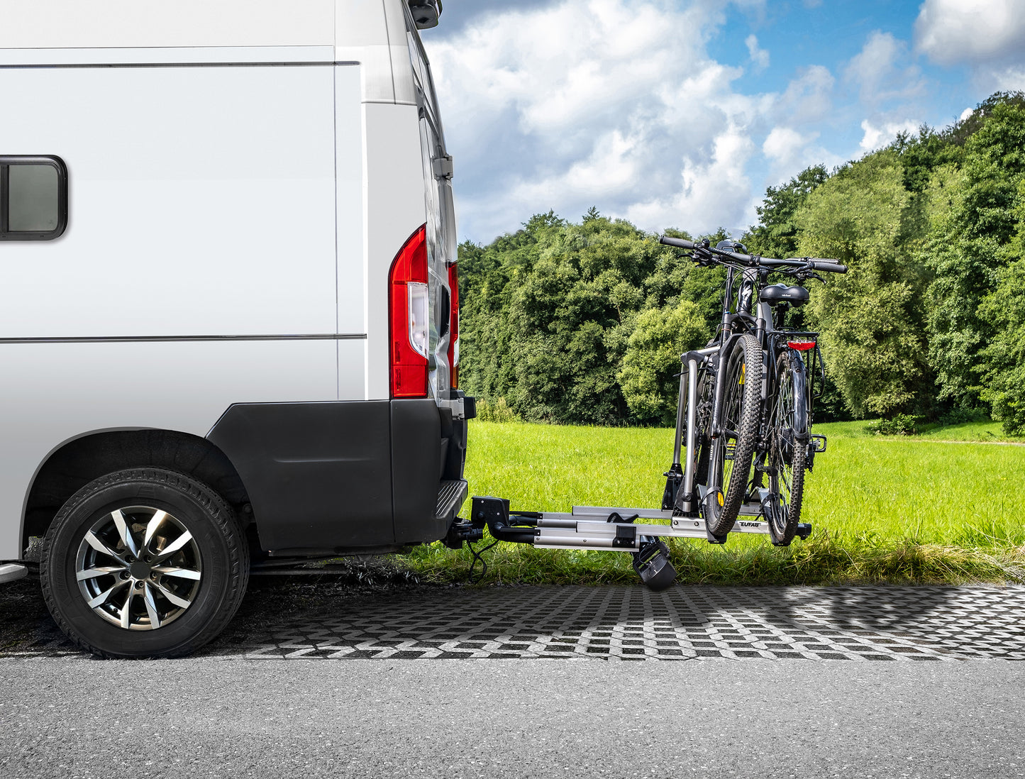 Porte-vélos 2 vélos spécial Portes battantes Fourgon SD260 Silver - EUFAB