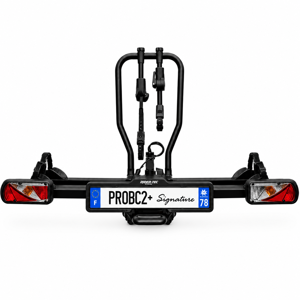 Porte-vélos 2 vélos extensible PROBC2+ Signature Black Edition spécial grand hayon - RIDER-TEC by Eufab