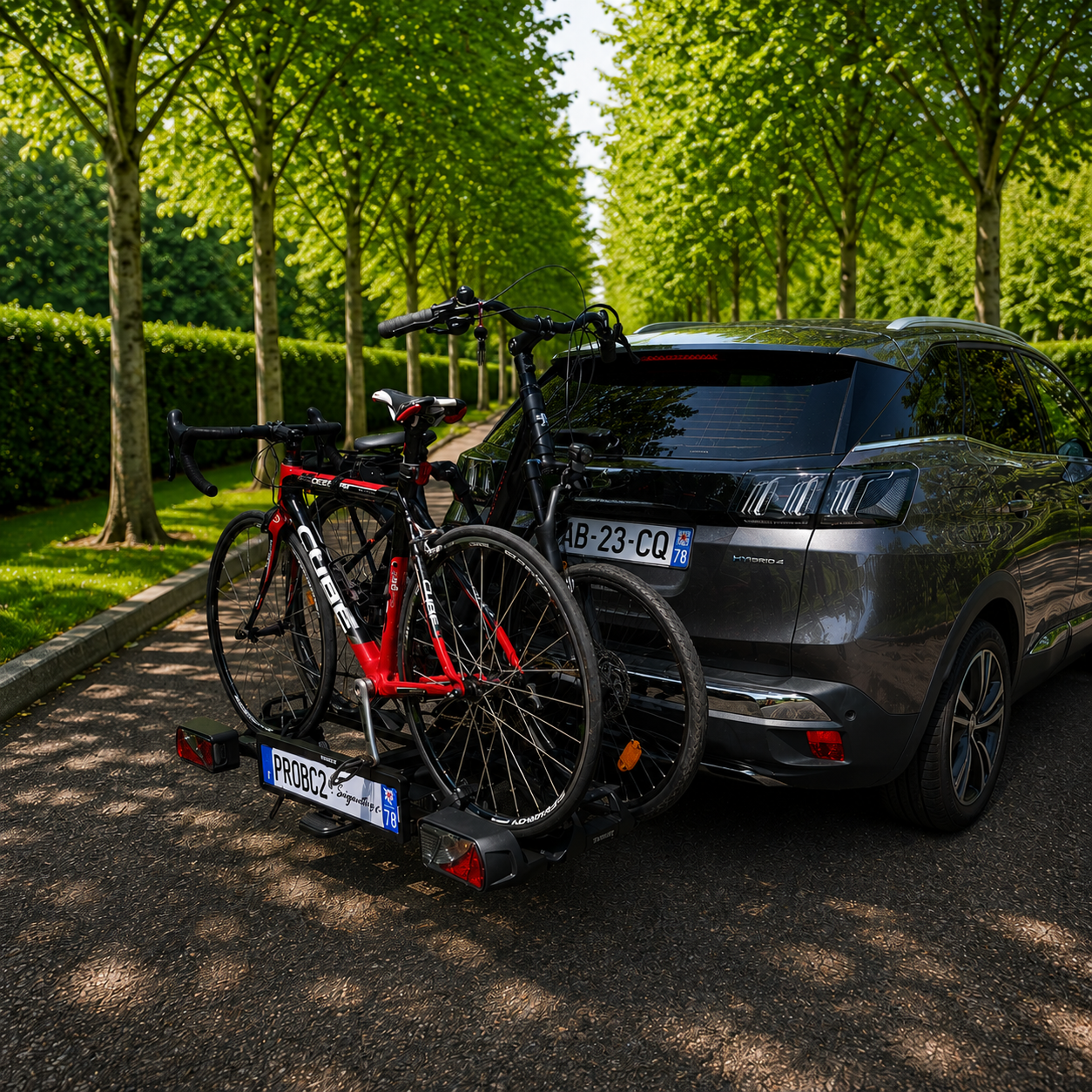 Porte-vélos 2 vélos extensible PROBC2+ Signature Black Edition spécial grand hayon - RIDER-TEC by Eufab