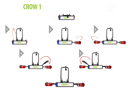 Porte-vélos 1 vélos sur attelage CROW 1 - EUFAB