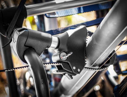 Porte-vélo EUFAB: Fixe-cadre Court Amovible Ø 25 + 30 mm Antivol avec Collier de serrage - Porte-vélos EUFAB