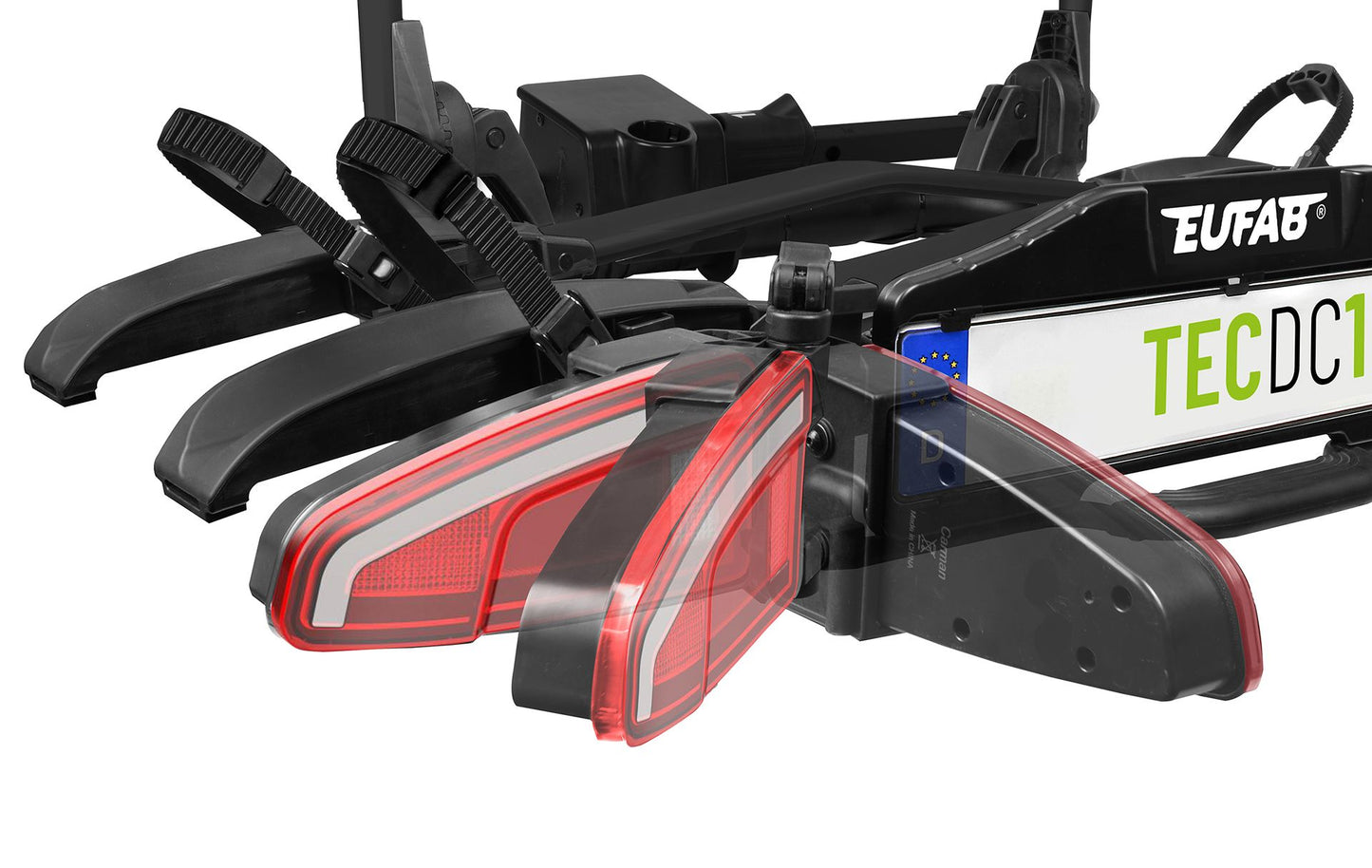 Porte-vélos 2 vélos TECDC1+ pour véhicules à feux leds et grand hayon  - EUFAB