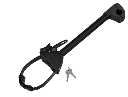 Porte-vélo EUFAB : Fixe-cadre Long Amovible Noir Ø 25 + 30 mm Antivol avec Collier de serrage - Porte-vélos EUFAB