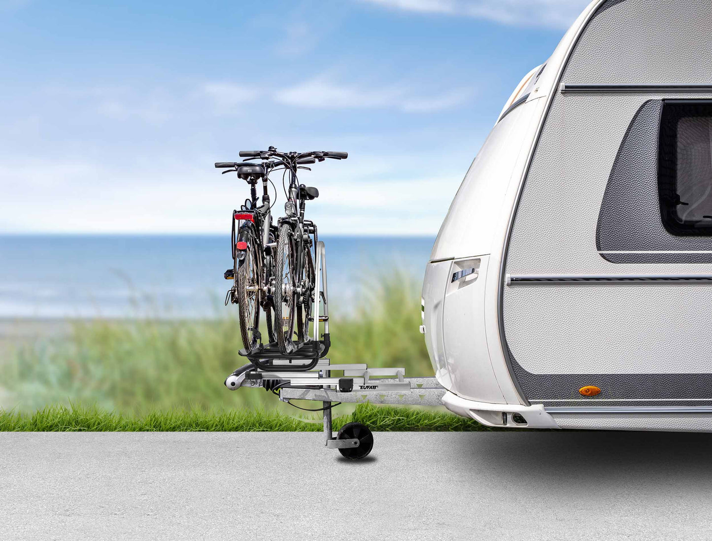 Porte-vélos 2 vélos BS260 pour flèche de caravane ou de remorque - EUFAB