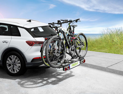 Porte-vélos 2 vélos sur attelage POKER-F pliable et basculant - EUFAB