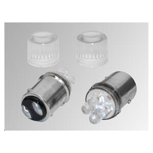Ampoules 4 LEDs BA15D rouges