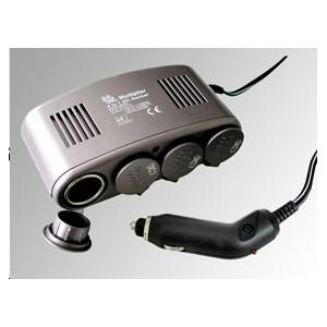 Quadruple prise allume-cigare LED