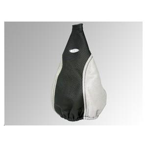 Soufflet cuir noir/argent